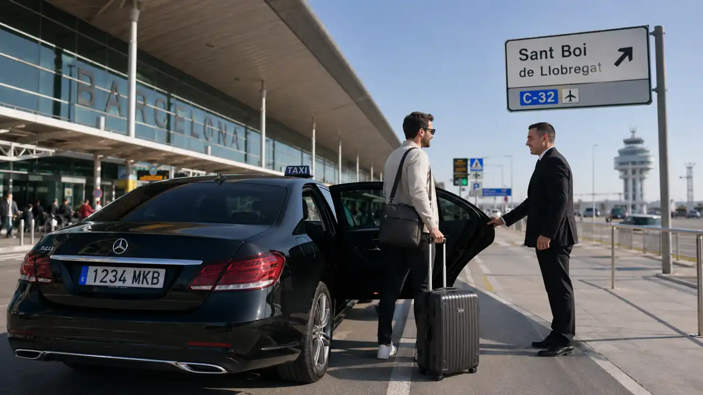 Traslado en taxi desde el Aeropuerto de Barcelona hasta Sant Boi de Llobregat
